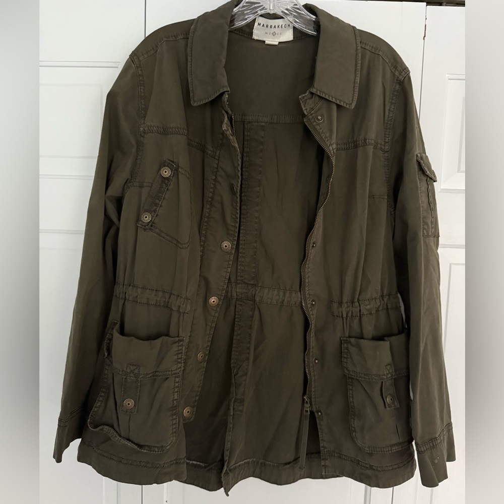 Anthropologie Olive Green Utility Jacket
